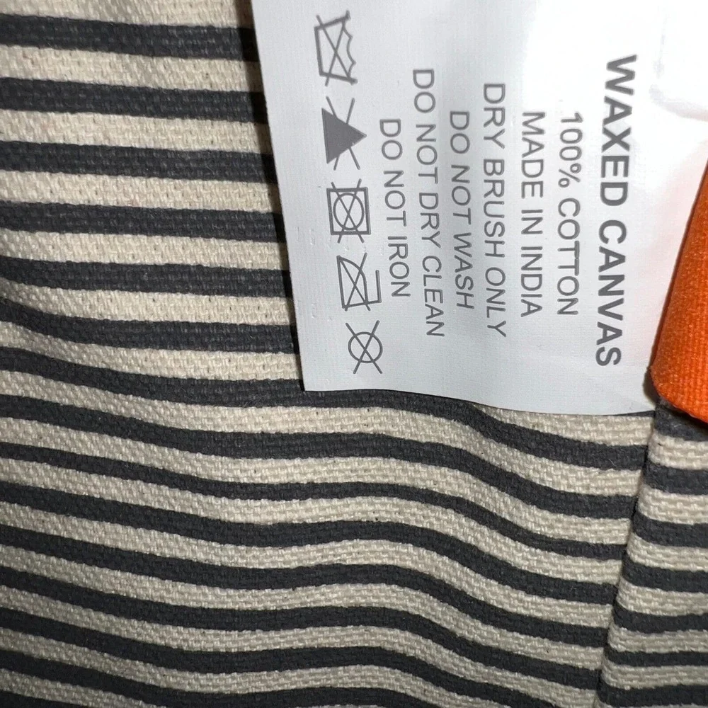 NWT CB Station Waxed‎ Canvas Fabric Bin Slate Round Bottom